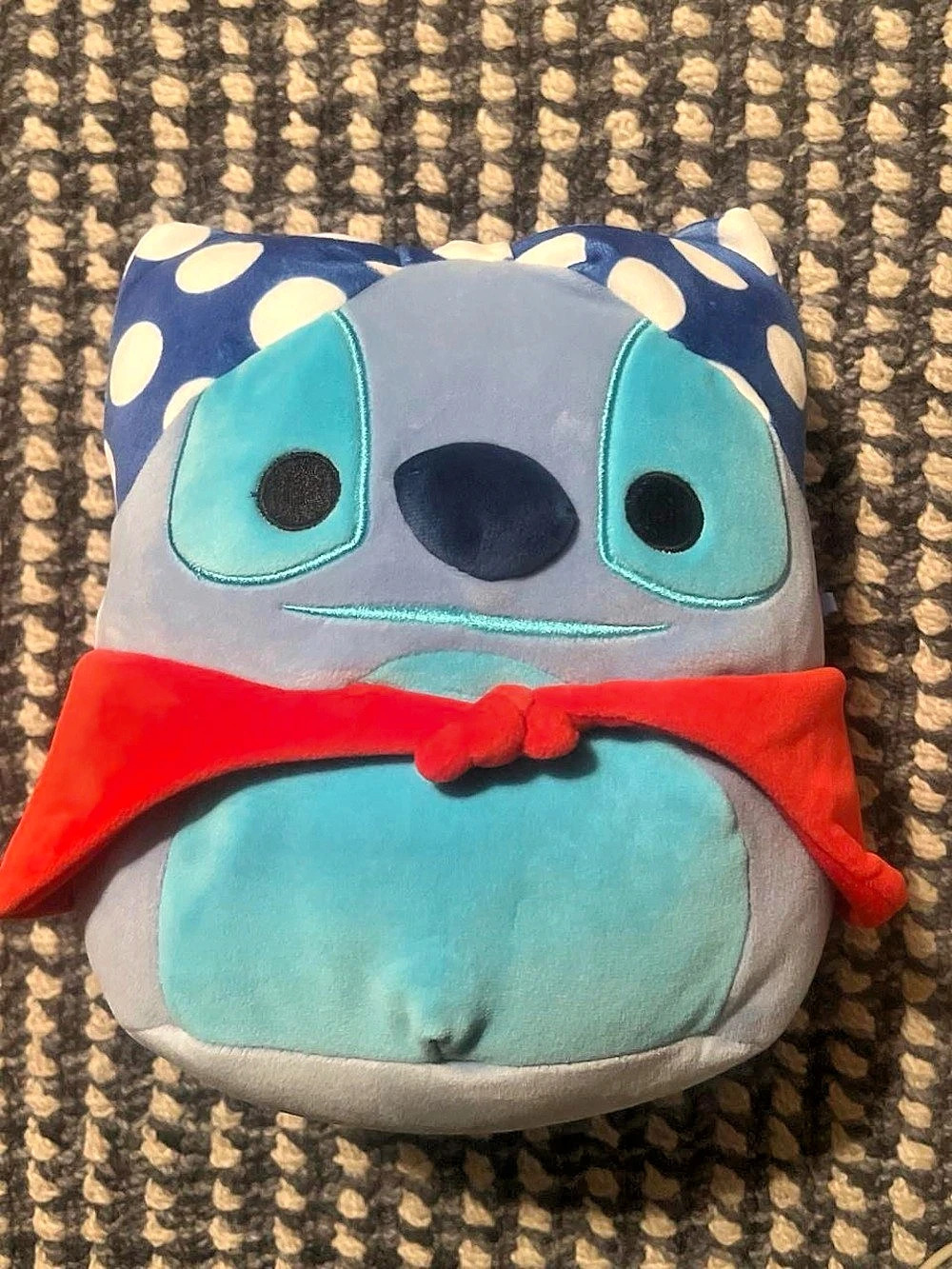 Squishmallows Disney Stitch Superhero Plush Blue & Red